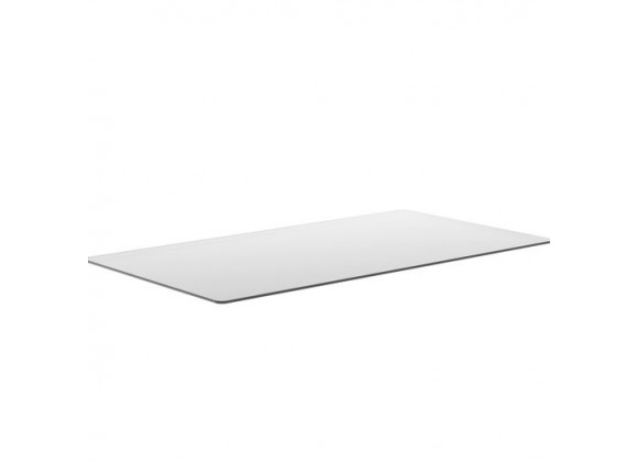 Sunpan Glass Dining Table Top Rectangular Clear in 86.5"  - Front Side Angle