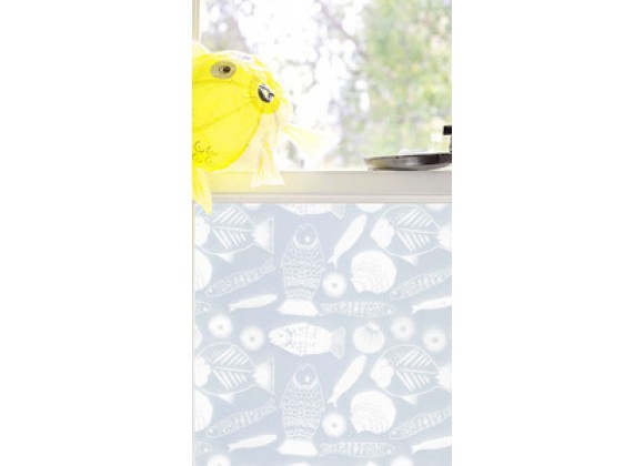 Emma Jeffs Adhesive Window Film, Fishy Fish