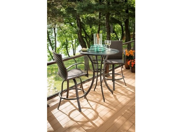 Outdoor Greatroom Company Empire Round Pub Table - Lifestyle
