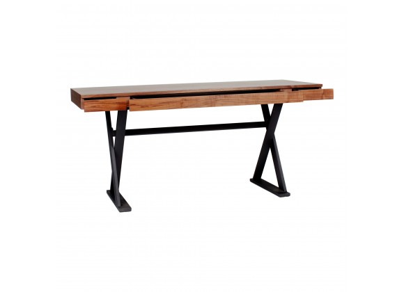 Moe's Home Collection Reale Desk - Walnut - Front Side Angle