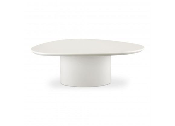 Moe's Home Collection Eden Coffee Table, Ivory Lacquer - Front Side Angle