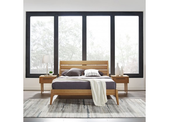Greenington Sienna Eastern King Platform Bed, Caramelized - Lifestyle