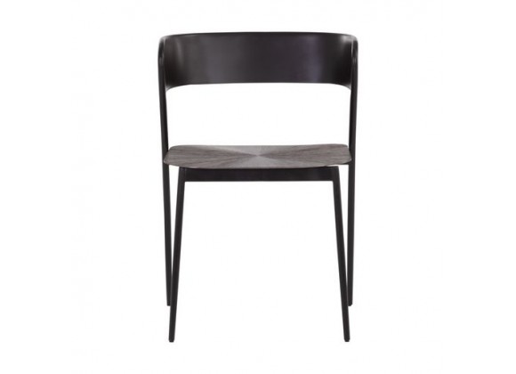 Sunpan Keanu Dining Chair - Gunmetal - Front Angle