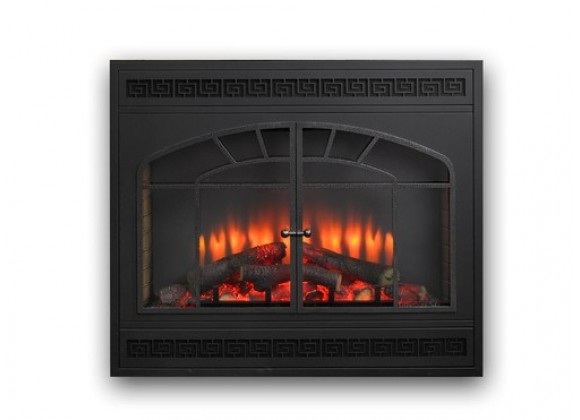 Outdoor Greatroom Company Full Arch Front for GBI Electric Fireplace - Angle