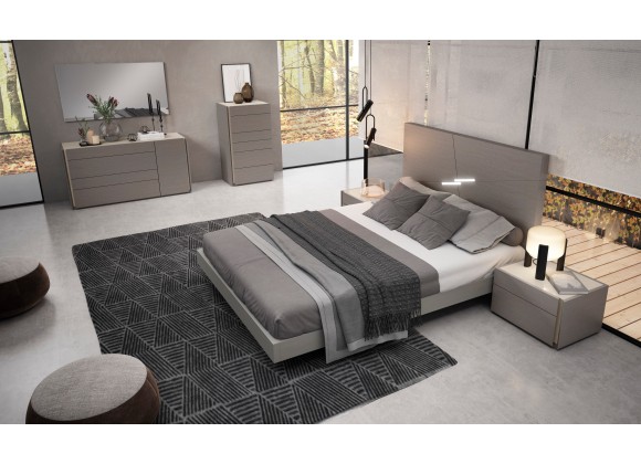 J&M Furniture Faro Premium Bedroom Collection in Grey