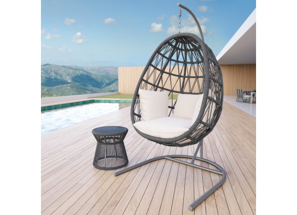 Milano Hanging Chair in Echo Ash w/ Self Welt - Lifestyle