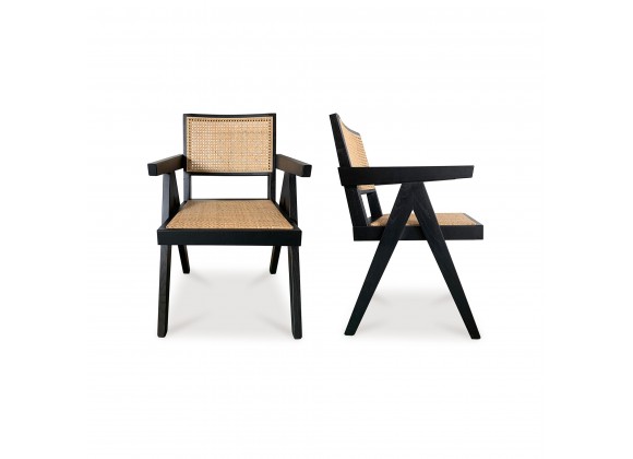 Moe's Home Collection Takashi Chair Black - Set of Two - Set in Angle