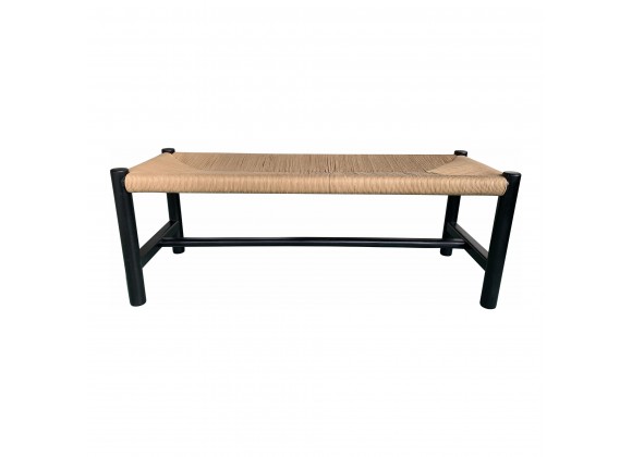 Moe's Home Collection Hawthorn Bench Small/Large in Natural - Front Angle