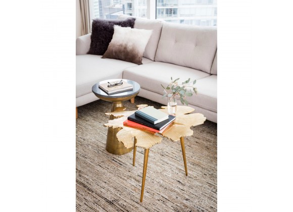 Moe's Home Collection Amoeba Side Table in Gold - Lifestyle Top View