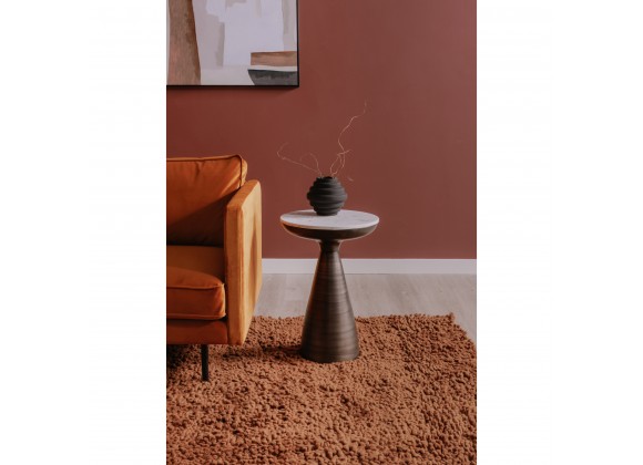 Moe's Home Collection Font Side Table - White Marble - Lifestyle