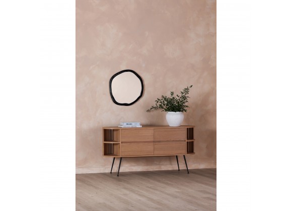 Moe's Home Collection Foundry Small Mirror in Black - Lifestyle