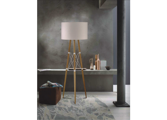 Amber Floor Lamp White - Lifestyle