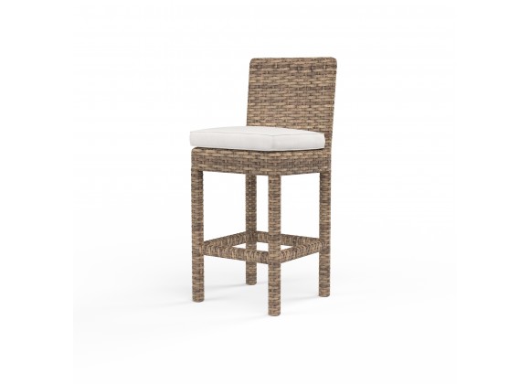 Havana Barstool in Canvas Flax w/ Self Welt - Front Side Angle