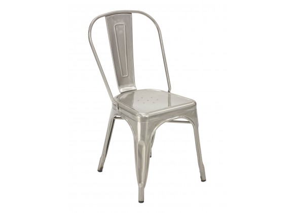 Industrial Chair Clearcoat and Solid Colors - Silver