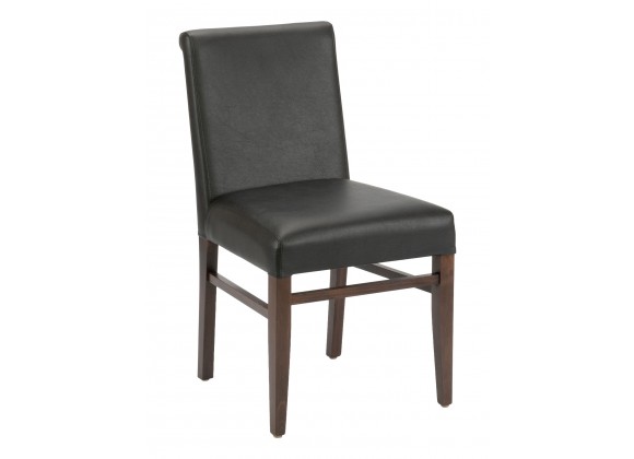 European Beechwood Wood Dining Chair - Front - Black