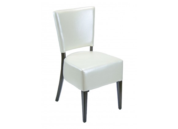 European Beechwood Wood Dining Chair - White - Front
