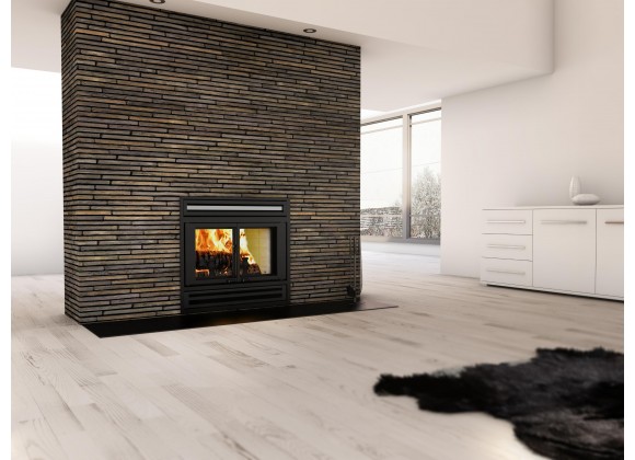 Valcourt Fireplace Manoir Wood Burning Fireplace with Chimney - Lifestyle 