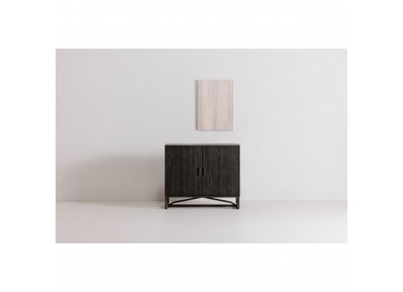 Moe's Home Collection Sierra 2 Door Cabinet in Black - Lifestyle