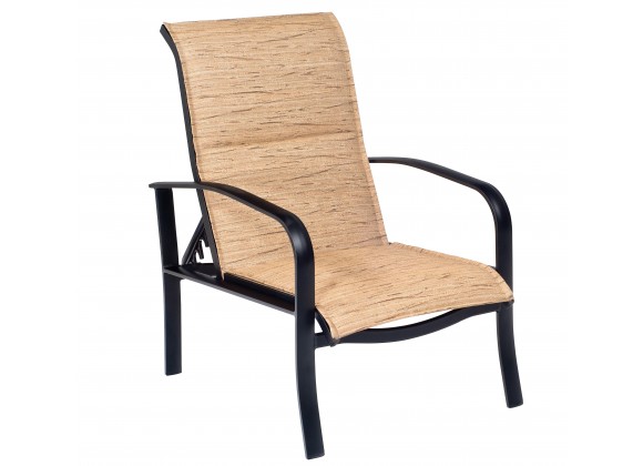 Woodard Fremont Padded Sling Adjustable Lounge Chair - Angled