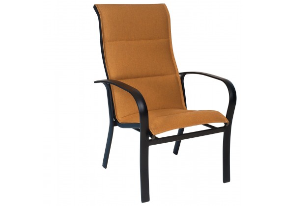 Woodard Fremont Padded Sling High-Back Dining Armchair - Stackable