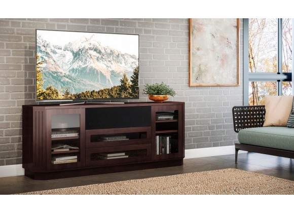 Furnitech 78" Transitional TV Console in a Wenge Finish - Lifestyle