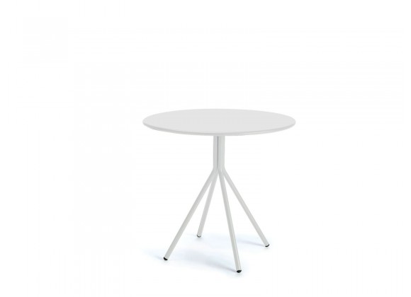 Bellini Rick Round Dining Table White - Front Angle