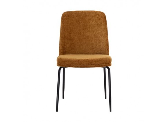 Sunpan Zeke Dining Chair Black - Bergen Marmalade - Set of Two - Front Angle