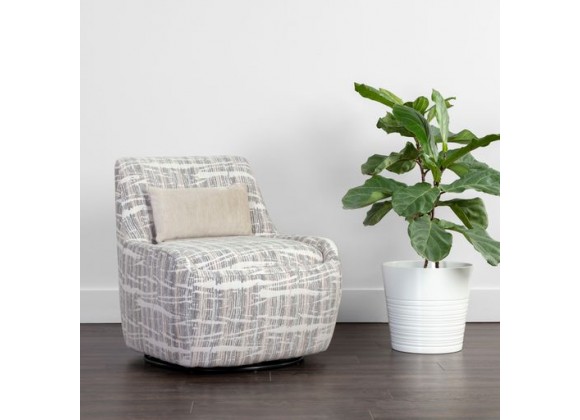 Sunpan Taira Swivel Lounge Chair - Shade Driftwood / Navarro Stone - Lifestyle
