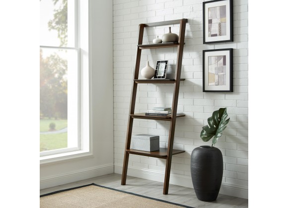 Greenington Currant Leaning Bookshelf in Black Walnut -  Lifesytle