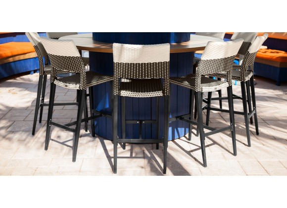 Source Furniture Chloe 20" Wicker Armless Bar Side Chair