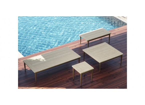 Source Furniture Danish Aluminum 40'' Wide Square Large Coffee Table