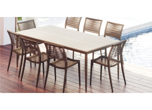 Source Furniture Danish Aluminum Rectangular Dining Table