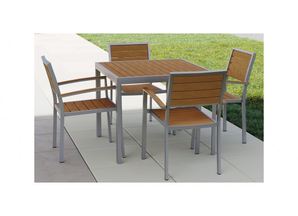 Source Furniture Napa Aluminum Stackable Dining ArmChair 