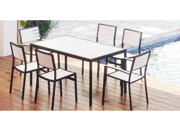 Source Furniture Napa Easton Aluminum Dining Arm Chair 