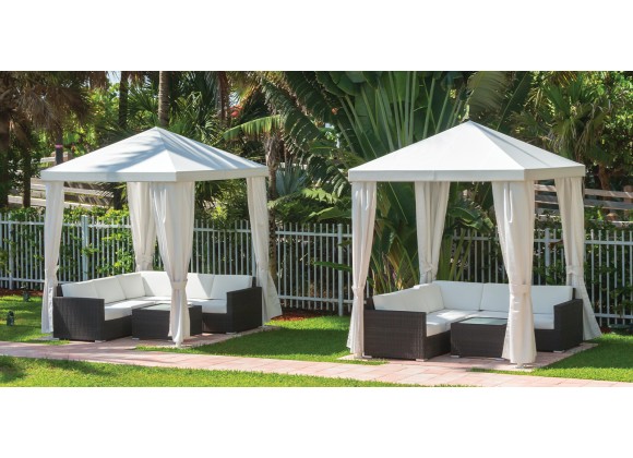Source Furniture Oasis Aluminum Vented Roof Cabana