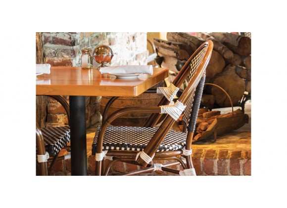 Source Furniture Paris Aluminum Stackable Dining Arm Chair