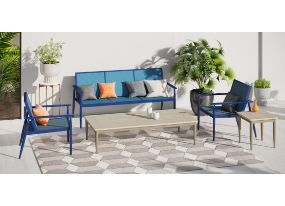 Source Furniture Danish Aluminum Sling Strap Sofa