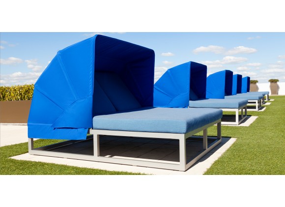 Source Outdoor Furniture Iconic Aluminum Daybed Canopy