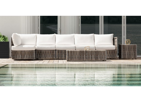 Source Furniture Scorpio Aluminum Left/Right Arm Loveseat
