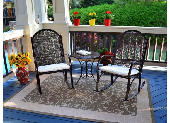 Tortuga Outdoor Garden Rocker 3Pc Bistro Set