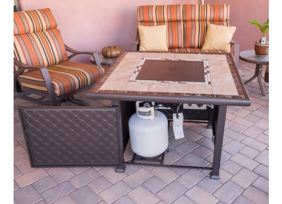 AZ Patio Heaters Square File Top Fire Pit - Lifestyle