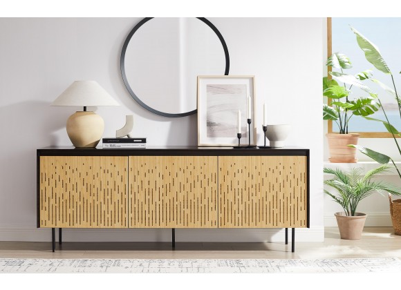 Greenington Hanna Sideboard In Caviar/Wheat - Lifestyle 