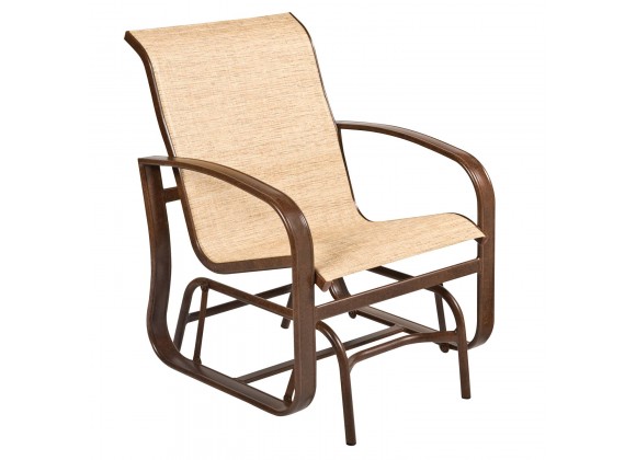 Woodard Cayman Isle Sling Gliding Chair - Angled
