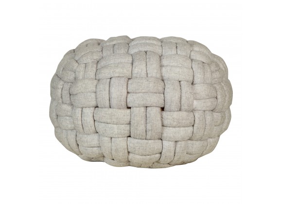 Moe's Home Collection Bronya Pouf in Pebble Grey - Front Angle