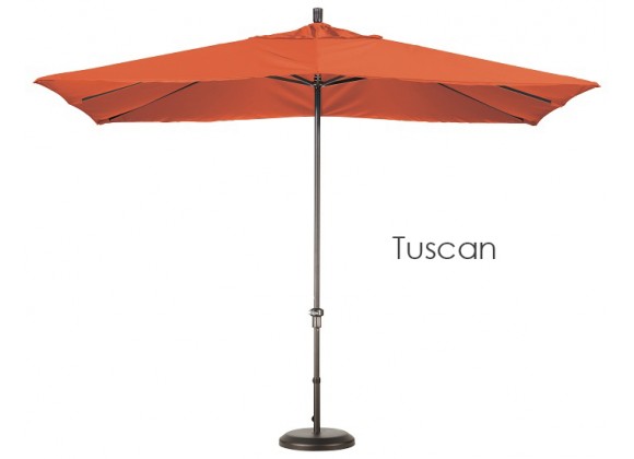 California Umbrella 11'X8' Rectangular Aluminum Market Umbrella Bronze - Sunbrella