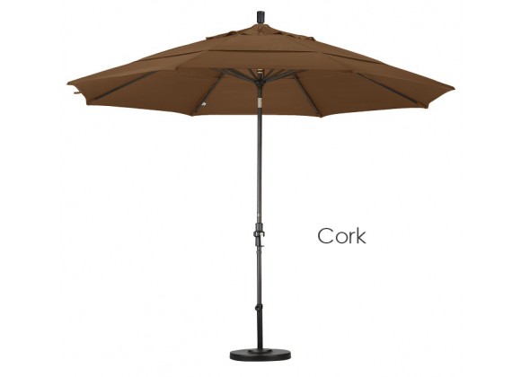 California Umbrella 11' Aluminum Market Umbrella Collar Tilt DV Bronze - Sunbrella