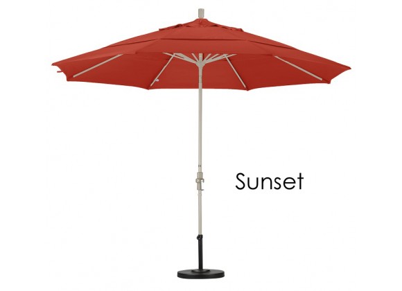 California Umbrella 11' Aluminum Market Umbrella Collar Tilt DV Sand - Olefin