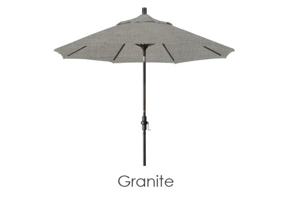 California Umbrella 9' Aluminum Market Umbrella Collar Tilt - Bronze - Sunbrella