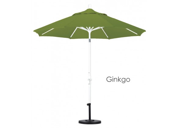 California Umbrella 9' Aluminum Market Umbrella Collar Tilt - Matted White - Pacifica