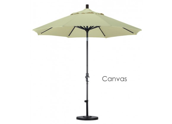 California Umbrella 9' Aluminum Market Umbrella Collar Tilt - Matted Black - Pacifica